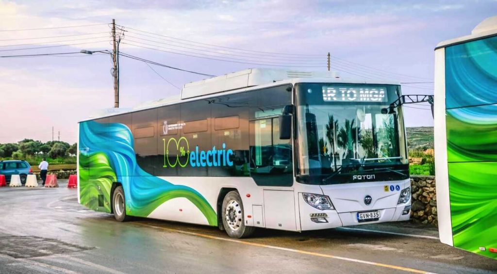 Gozo elektromos buszok öko-sziget